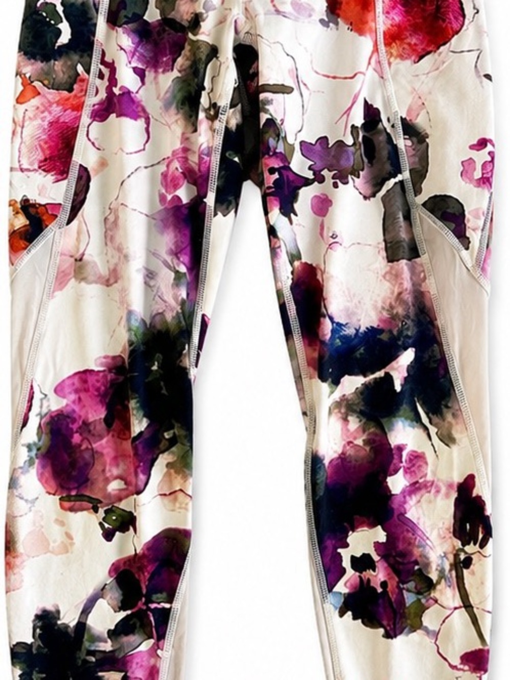 Athleta Floral Watercolor Leggings XSP High Rise Athletic Yoga Pants